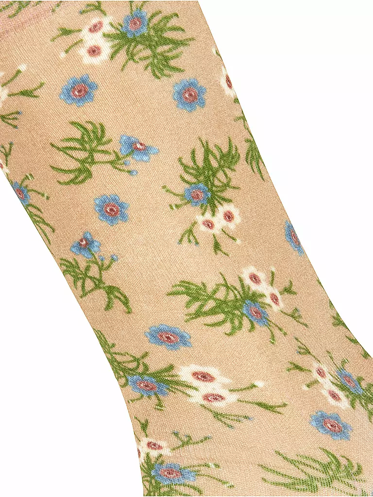 BURLINGTON | Socken FLORAL ROMANCE 36-41 sesame | hellgrün