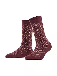 BURLINGTON | Socken REINDEER 36-41 barolo | Dunkelrot