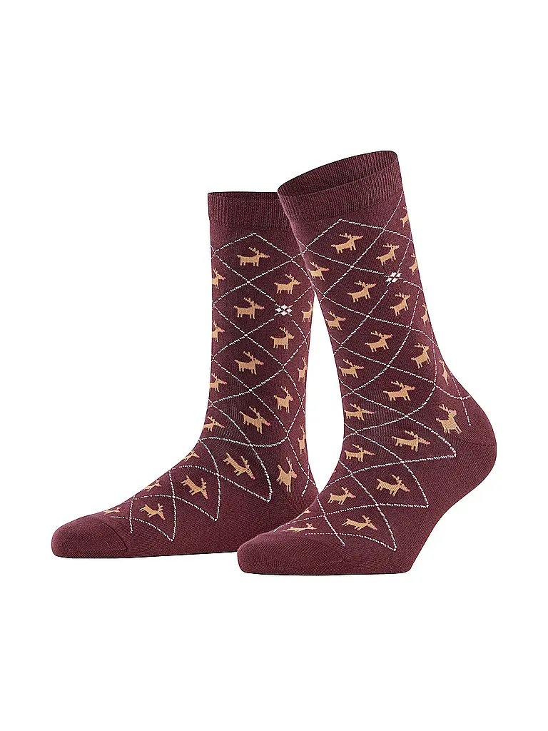 BURLINGTON | Socken REINDEER 36-41 barolo | Dunkelrot