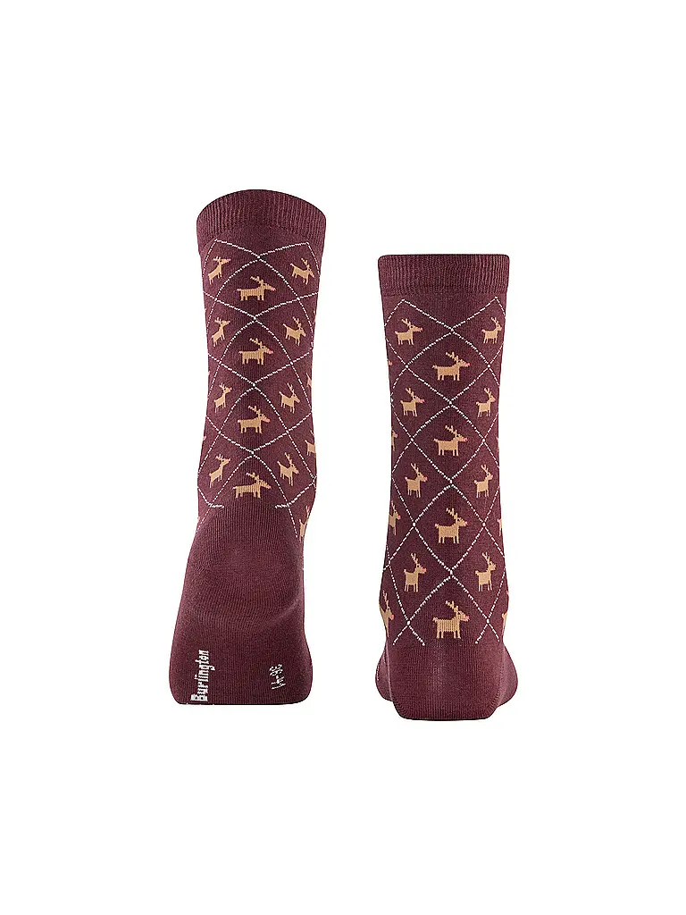 BURLINGTON | Socken REINDEER 36-41 barolo | Dunkelrot