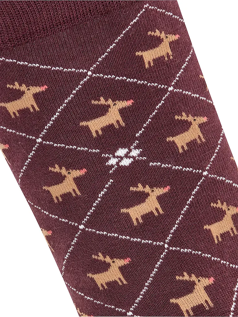 BURLINGTON | Socken REINDEER 36-41 barolo | Dunkelrot
