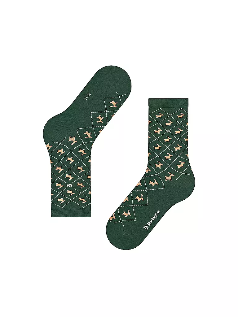 BURLINGTON | Socken REINDEER 36-41 eucalyptus | Grün