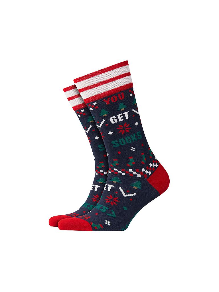 BURLINGTON | Xmas-Socken "Believe in Santa" | blau