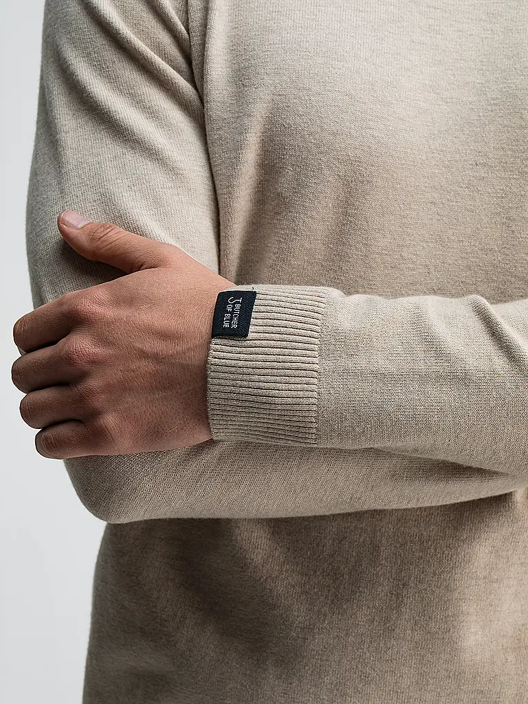 BUTCHER OF BLUE | Pullover CLIFDEN MOCK | creme