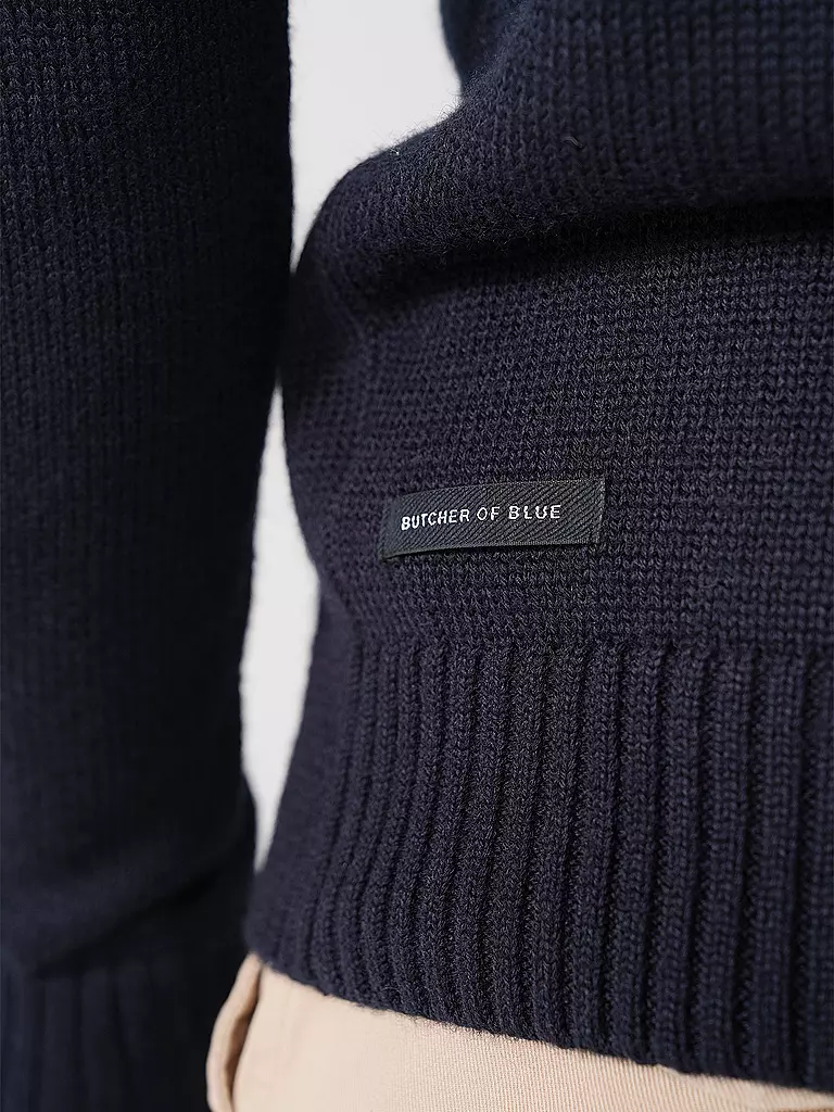 BUTCHER OF BLUE | Pullover MORRIS MOCK | blau