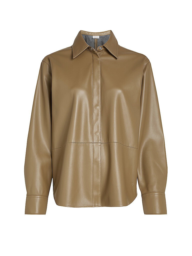 CALVIN KLEIN JEANS Overshirt in Lederoptik – Calvin Klein Jeans
