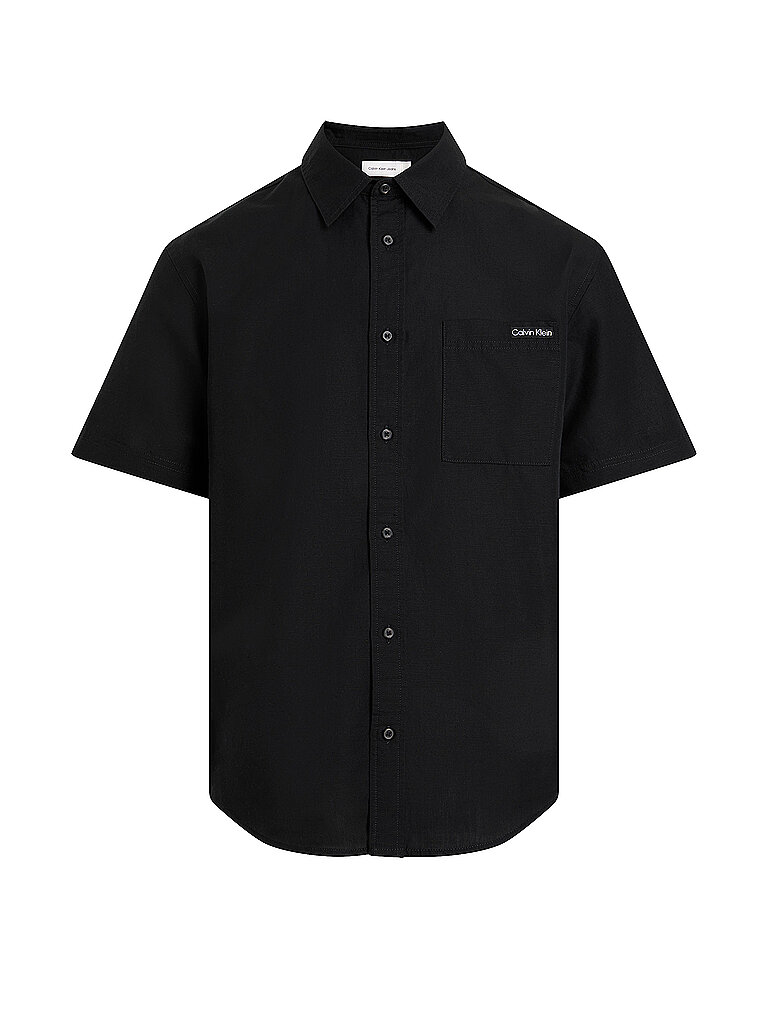 CALVIN KLEIN JEANS Leinenhemd  schwarz | S