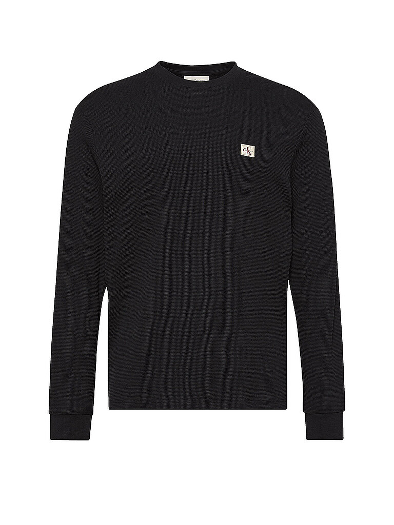 CALVIN KLEIN JEANS Langarmshirt  schwarz | L