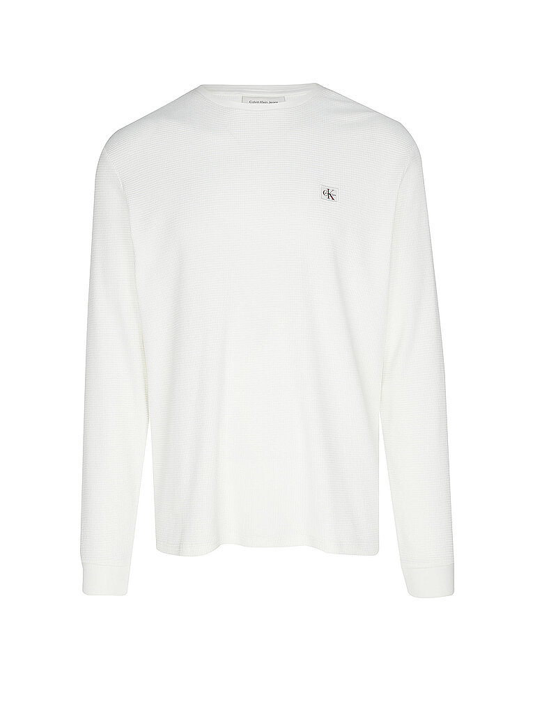 CALVIN KLEIN JEANS Langarmshirt  weiss | L