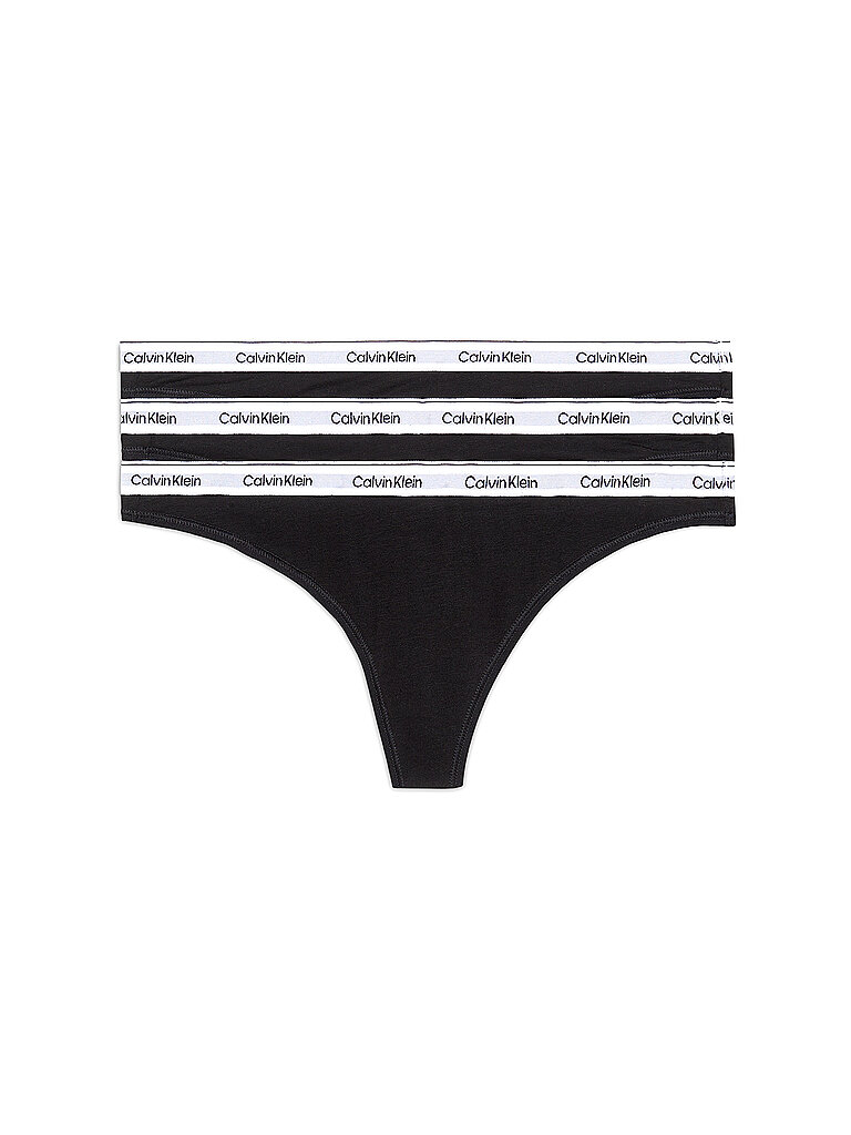 CALVIN KLEIN String 3er Pack black schwarz | XS