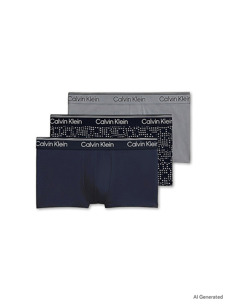 CALVIN KLEIN Pants 3er Pkg black blau | M