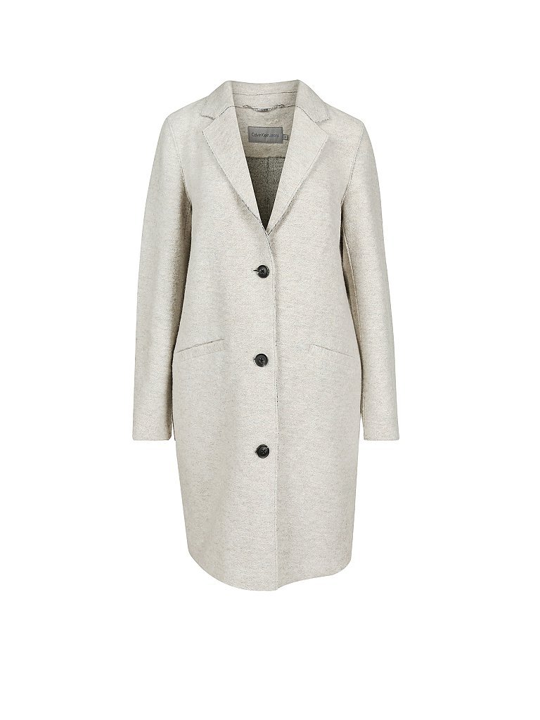 CALVIN KLEIN JEANS Wollmantel Oblisa beige | S