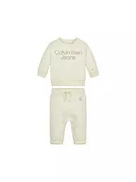 CALVIN KLEIN JEANS | Baby Set Sweater und Hose  | beige