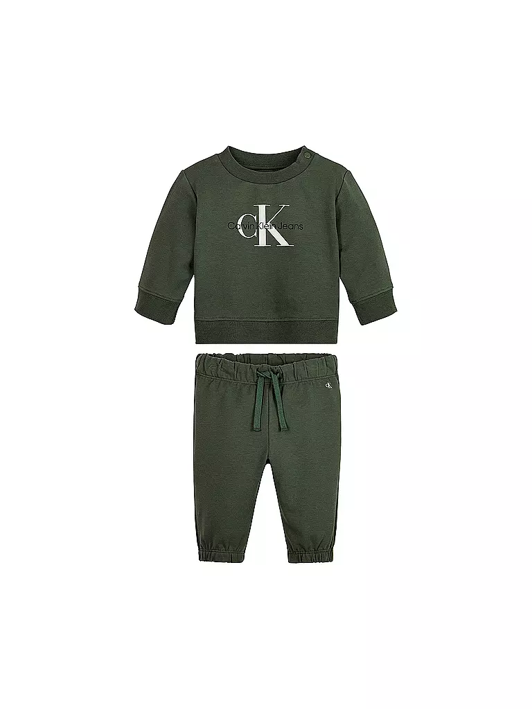 CALVIN KLEIN JEANS | Baby Set Sweater und Hose  | dunkelgrün