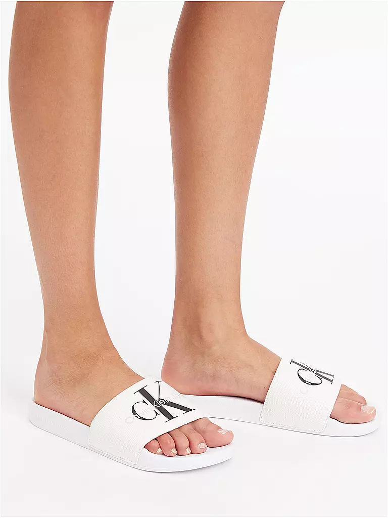 CALVIN KLEIN JEANS | Badeschuhe - Pantolette | weiss