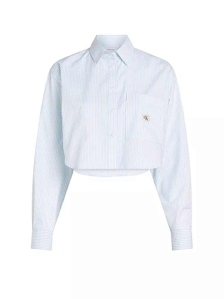 CALVIN KLEIN JEANS | Hemdbluse Cropped Fit  | weiss