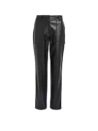 CALVIN KLEIN JEANS | Hose in Lederoptik  | schwarz