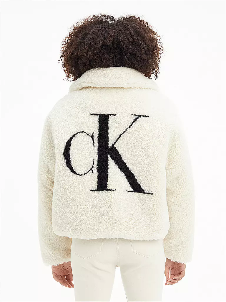 CALVIN KLEIN JEANS | Jacke in Felloptik | creme