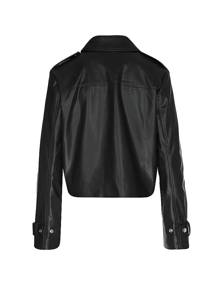CALVIN KLEIN JEANS | Jacke in Lederoptik | Schwarz
