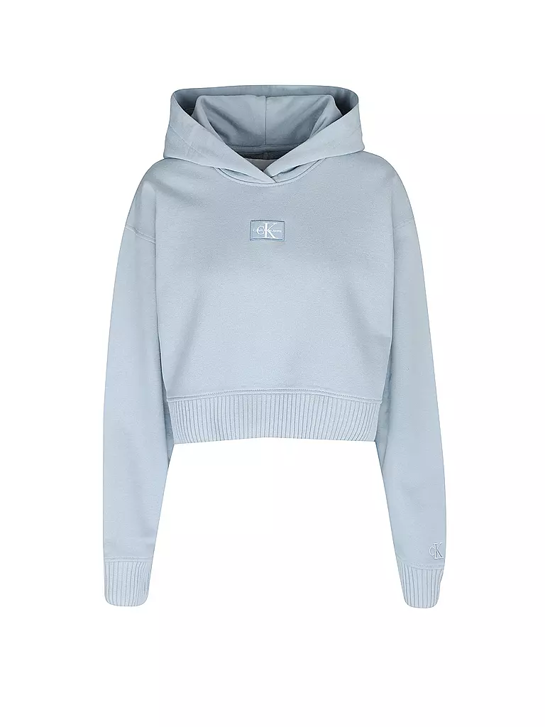 CALVIN KLEIN JEANS | Kapuzensweater - Hoodie Cropped Fit | hellblau
