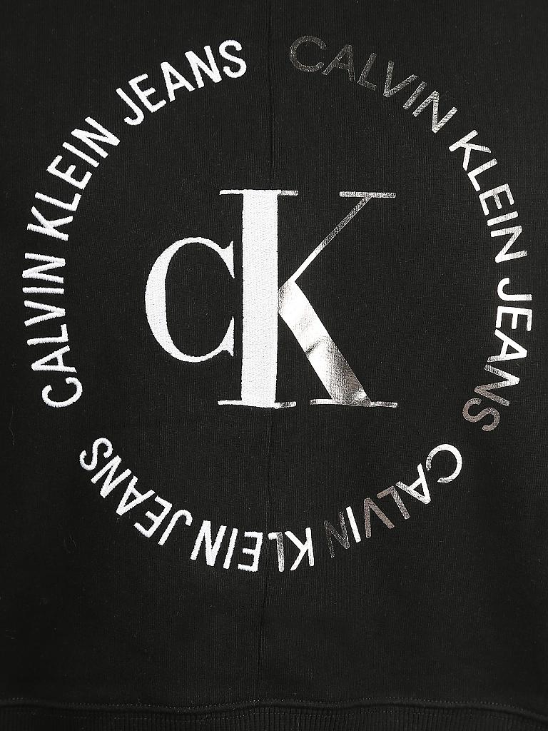 CALVIN KLEIN JEANS | Kapuzensweater - Hoodie Cropped Fit | schwarz