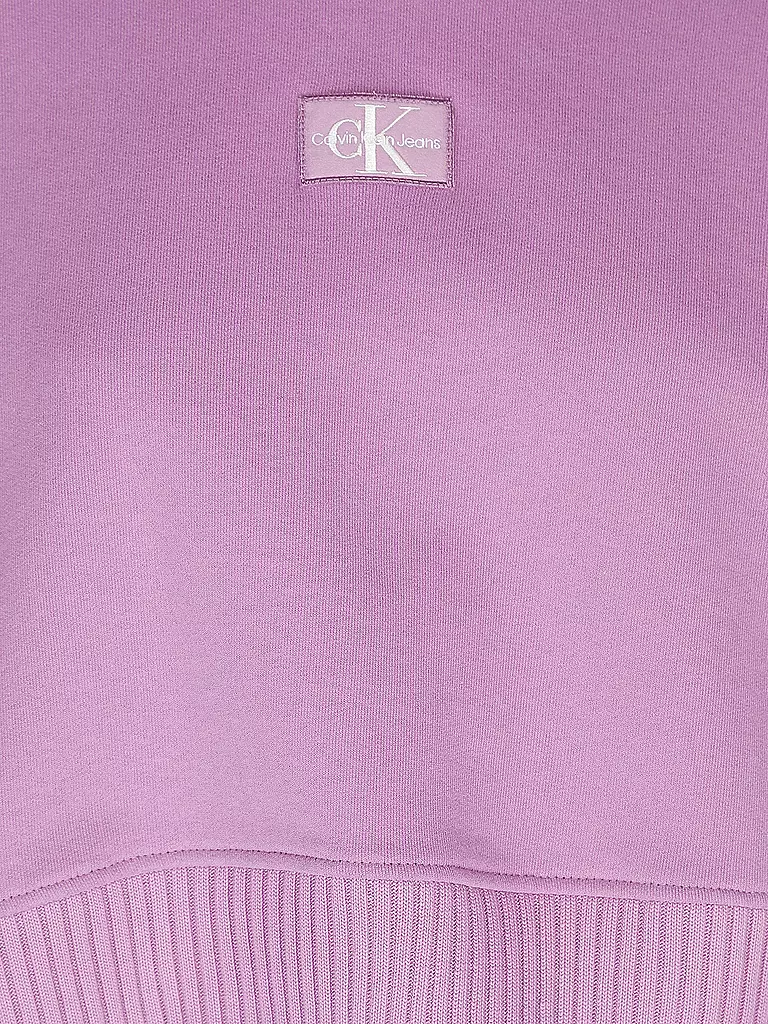 CALVIN KLEIN JEANS | Kapuzensweater - Hoodie Cropped Fit | lila