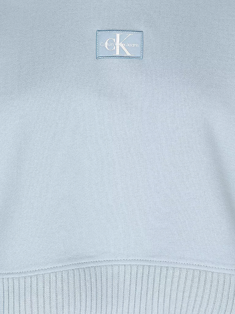 CALVIN KLEIN JEANS | Kapuzensweater - Hoodie Cropped Fit | hellblau