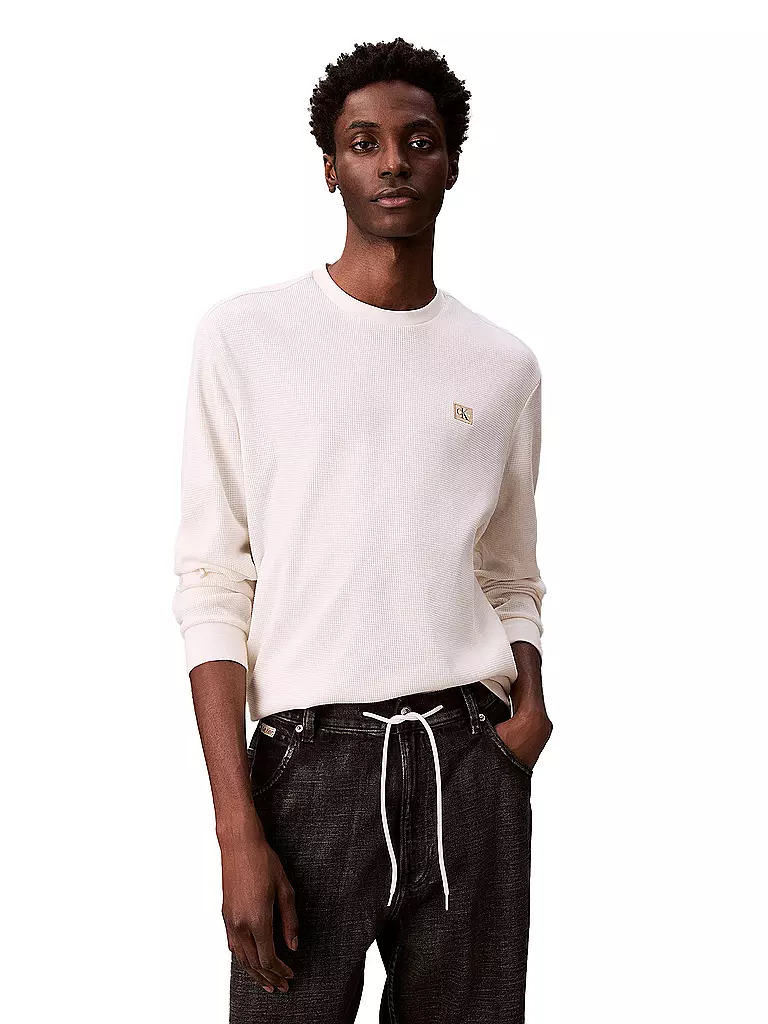 CALVIN KLEIN JEANS | Langarmshirt  | weiss