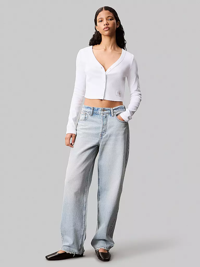 CALVIN KLEIN JEANS | Langarmshirt  | weiss