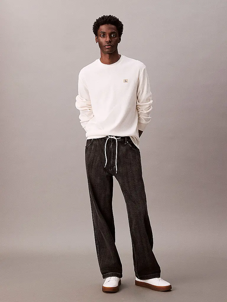 CALVIN KLEIN JEANS | Langarmshirt  | weiss