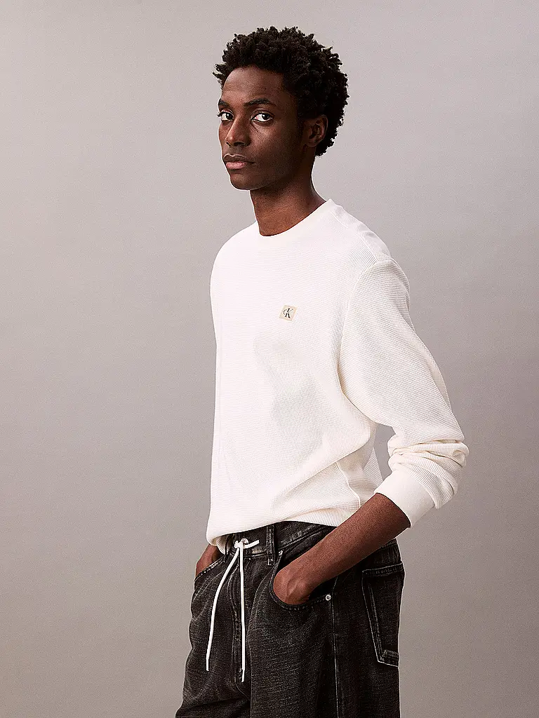 CALVIN KLEIN JEANS | Langarmshirt  | weiss