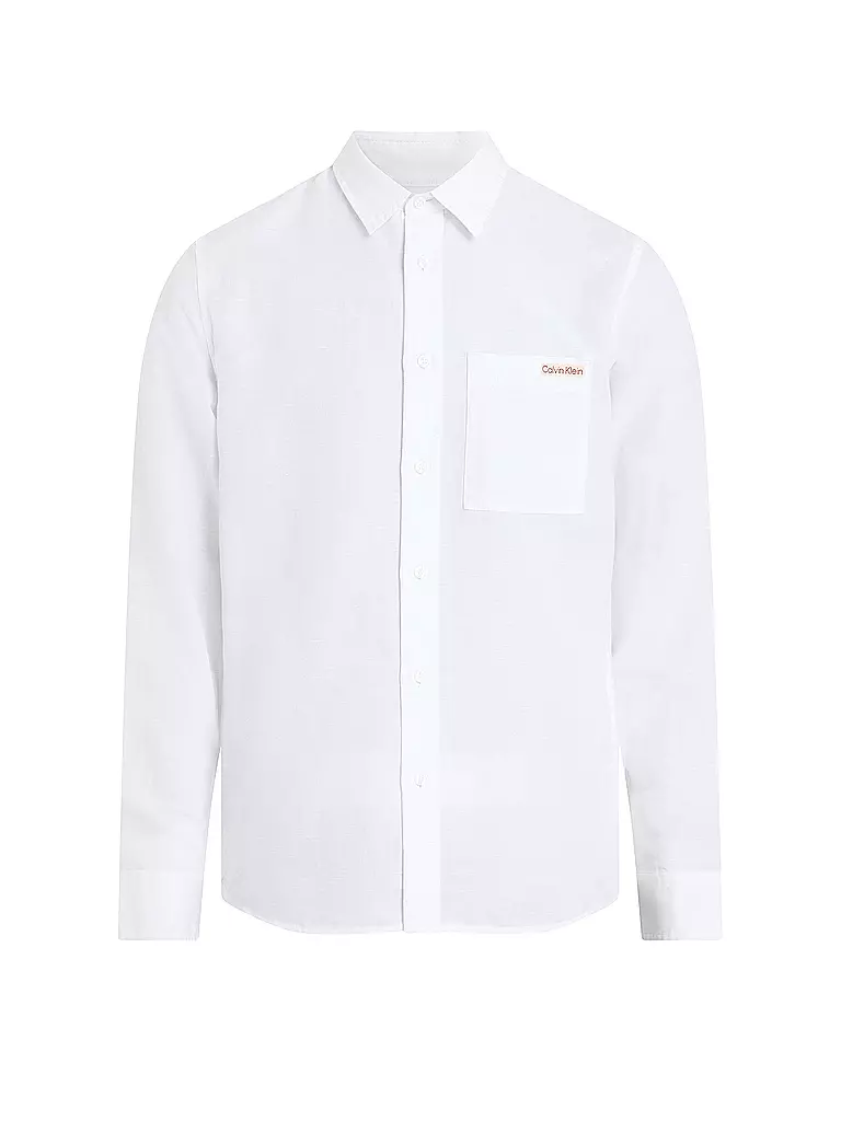 CALVIN KLEIN JEANS | Leinenhemd  | weiss