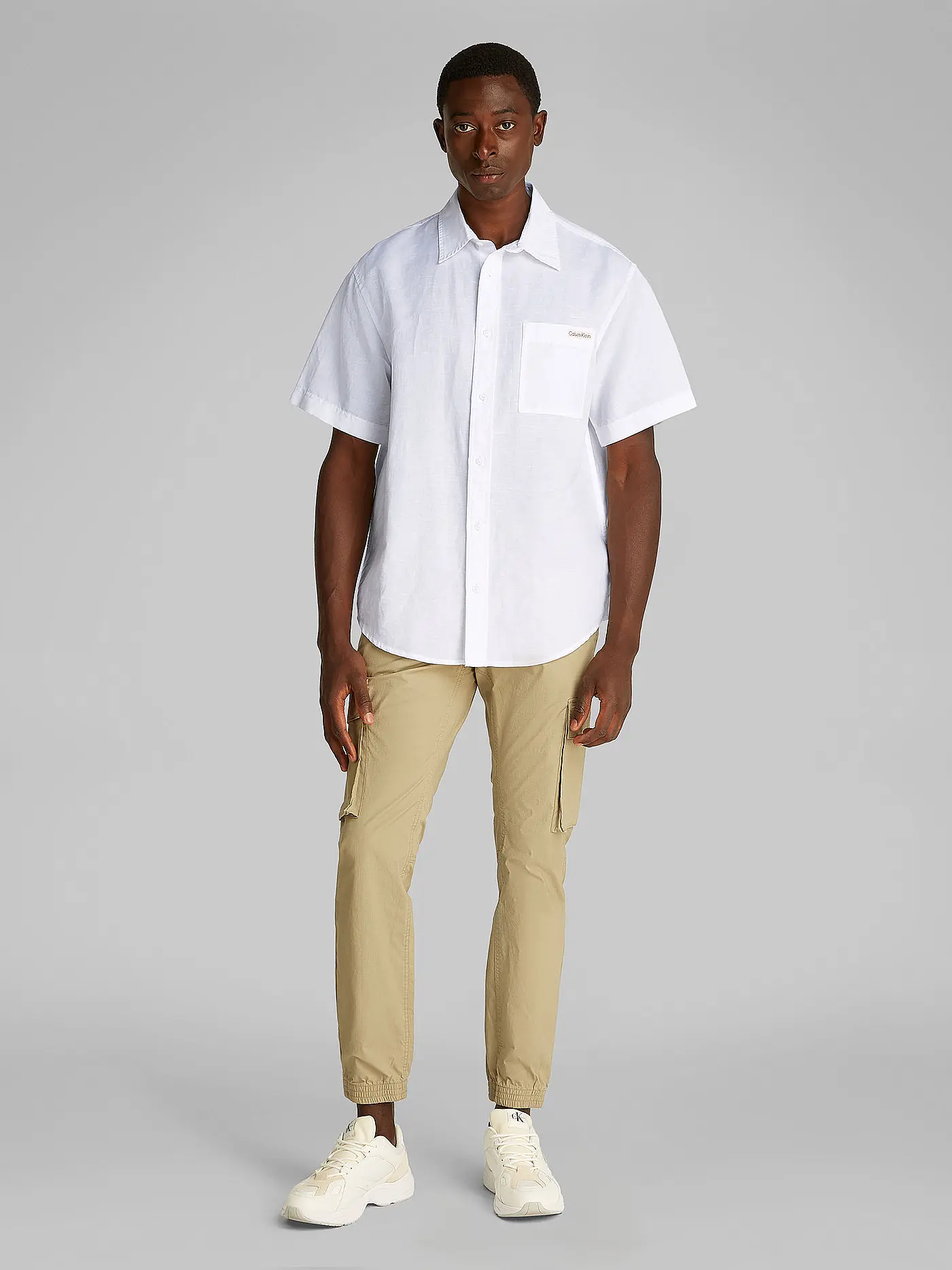 CALVIN KLEIN JEANS | Leinenhemd  | weiss
