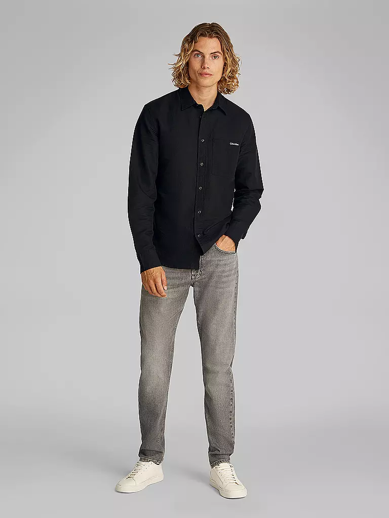 CALVIN KLEIN JEANS | Leinenhemd  | schwarz