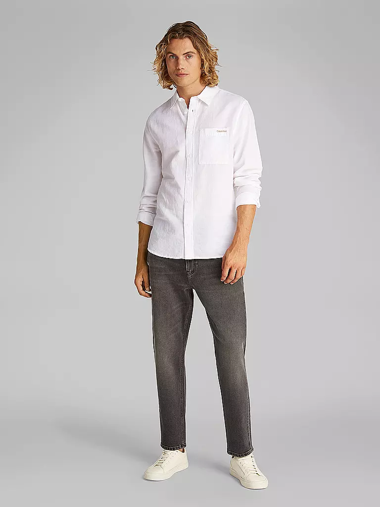 CALVIN KLEIN JEANS | Leinenhemd  | weiss