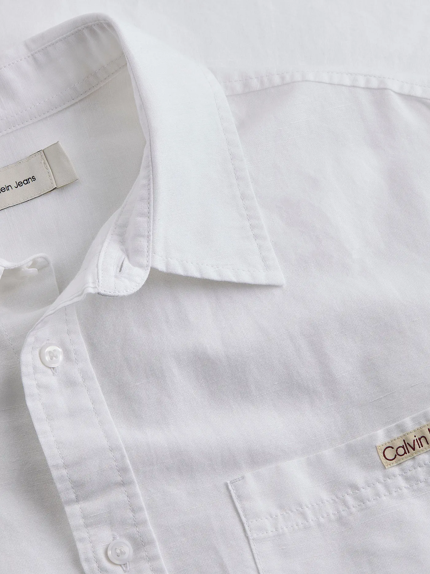 CALVIN KLEIN JEANS | Leinenhemd  | weiss