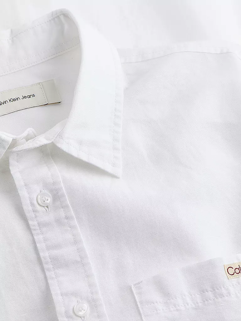 CALVIN KLEIN JEANS | Leinenhemd  | weiss