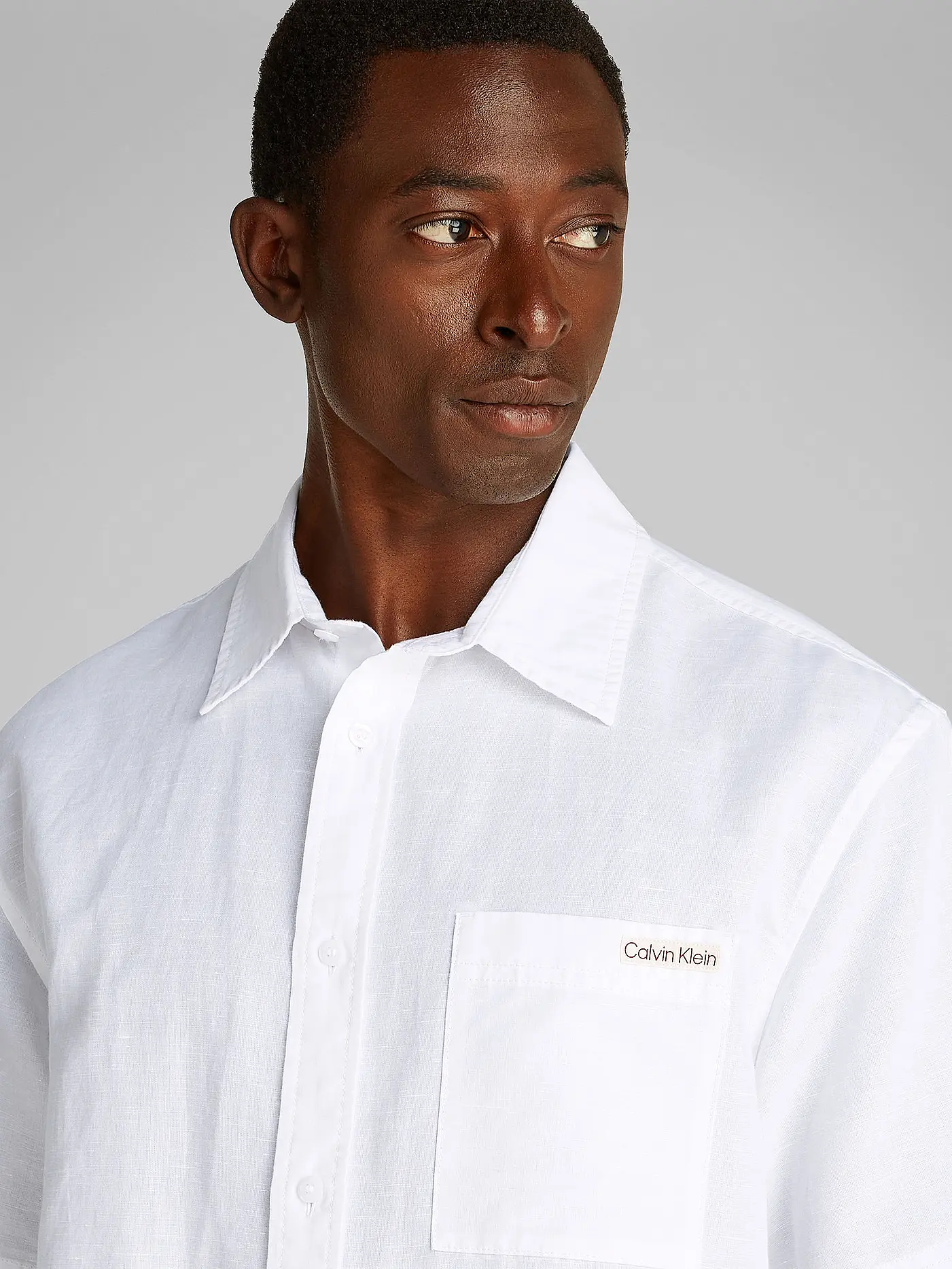 CALVIN KLEIN JEANS | Leinenhemd  | weiss