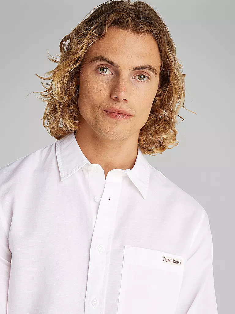 CALVIN KLEIN JEANS | Leinenhemd  | weiss