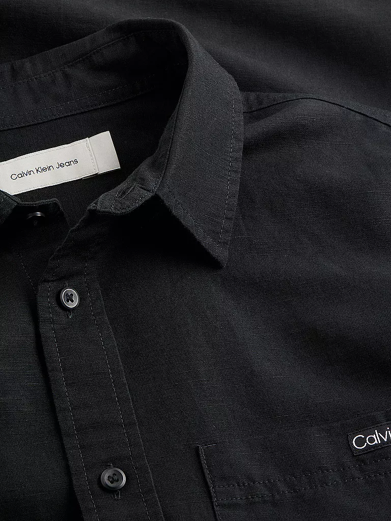 CALVIN KLEIN JEANS | Leinenhemd | weiss