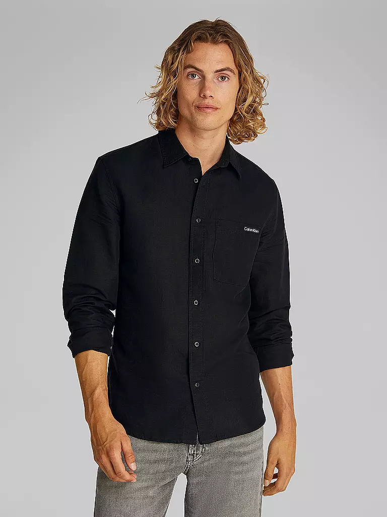 CALVIN KLEIN JEANS | Leinenhemd | weiss