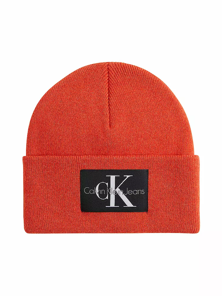 CALVIN KLEIN JEANS | Mütze - Beanie  | orange