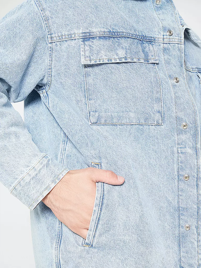 CALVIN KLEIN JEANS | Overshirt Oversized Fit | hellblau