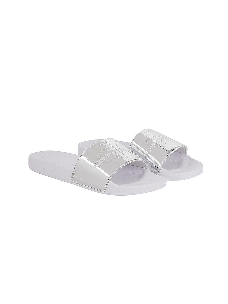 CALVIN KLEIN JEANS | Pantoletten - Badeschuhe | silber