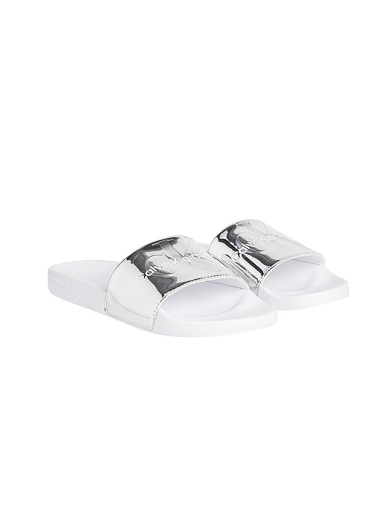 CALVIN KLEIN JEANS | Pantoletten - Badeschuhe | silber