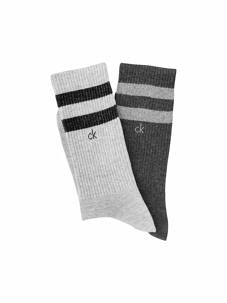 CALVIN KLEIN JEANS | Socken 2er Pkg CK Men Crew grey combo | grau