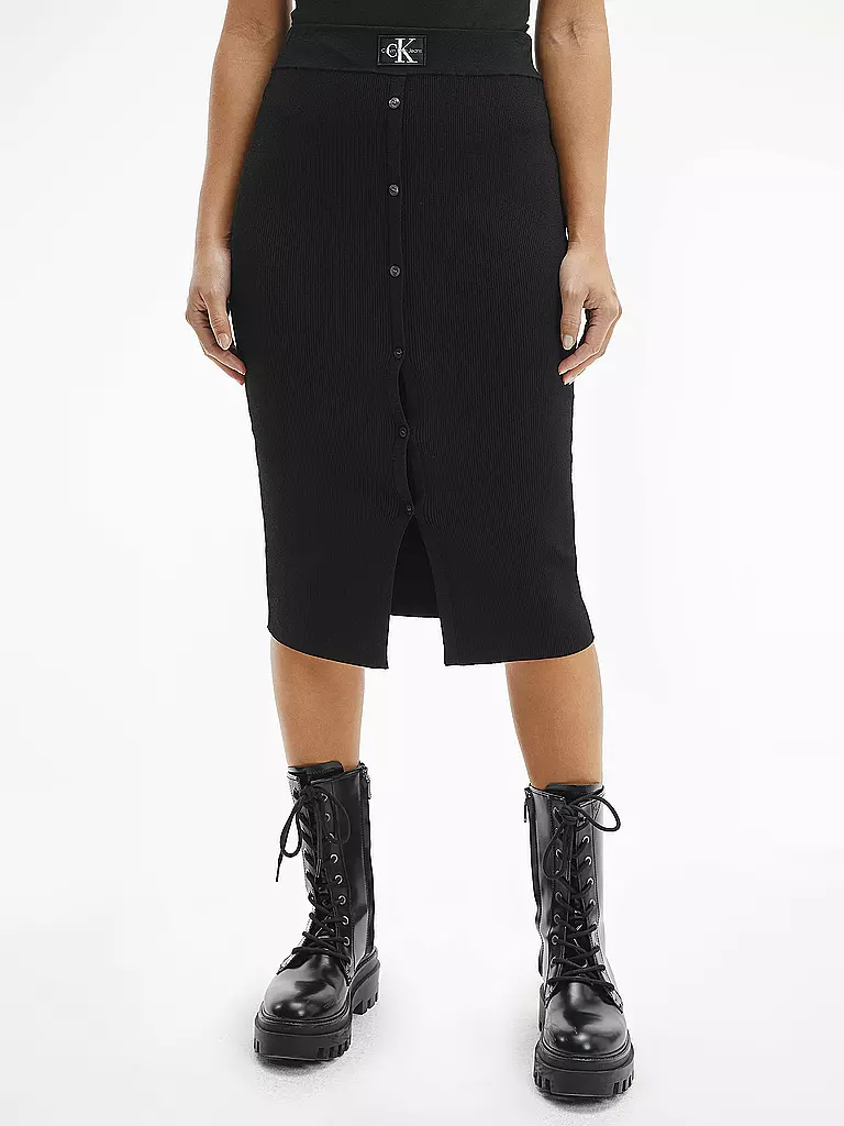 CALVIN KLEIN JEANS | Strickrock | schwarz