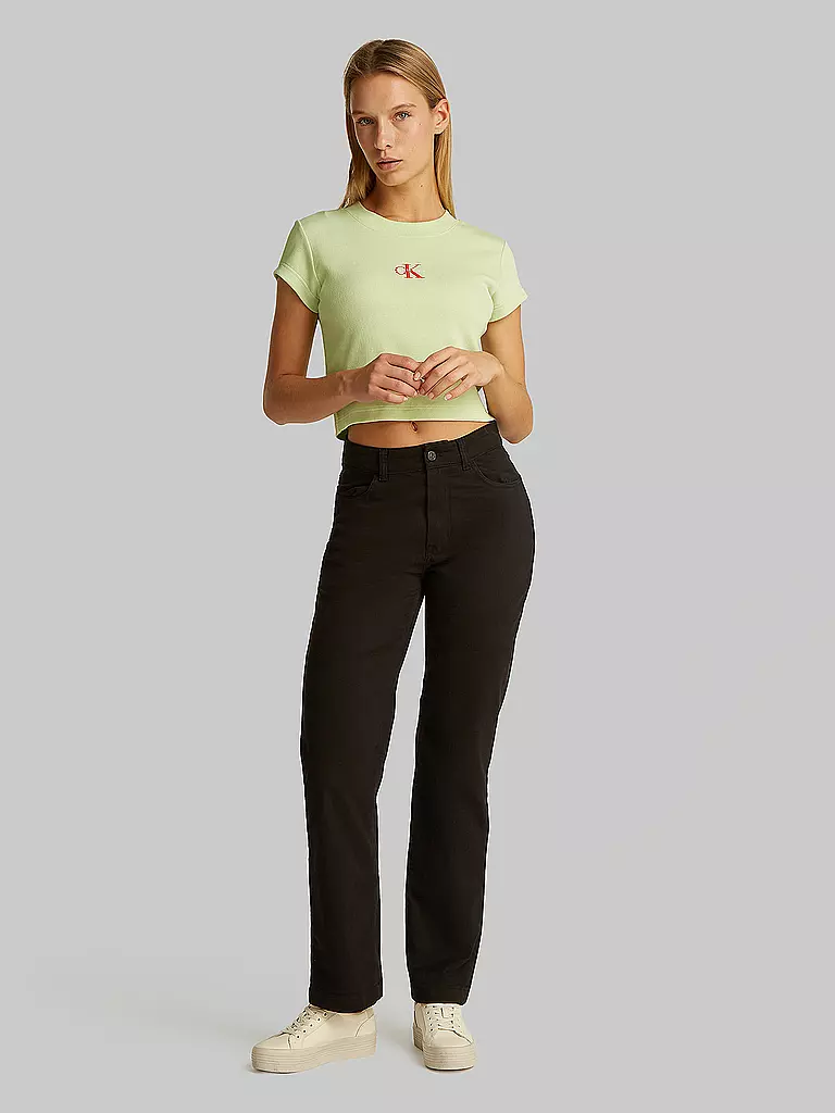 CALVIN KLEIN JEANS | T-Shirt Cropped Fit  | hellgrün