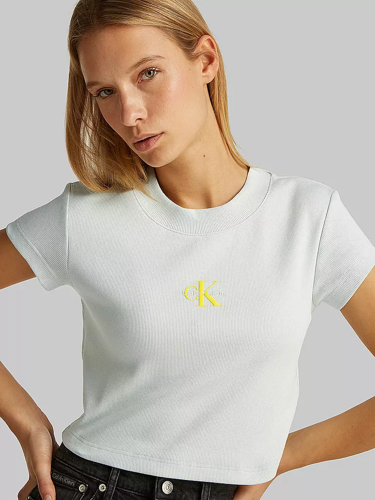 CALVIN KLEIN JEANS | T-Shirt Cropped Fit  | mint