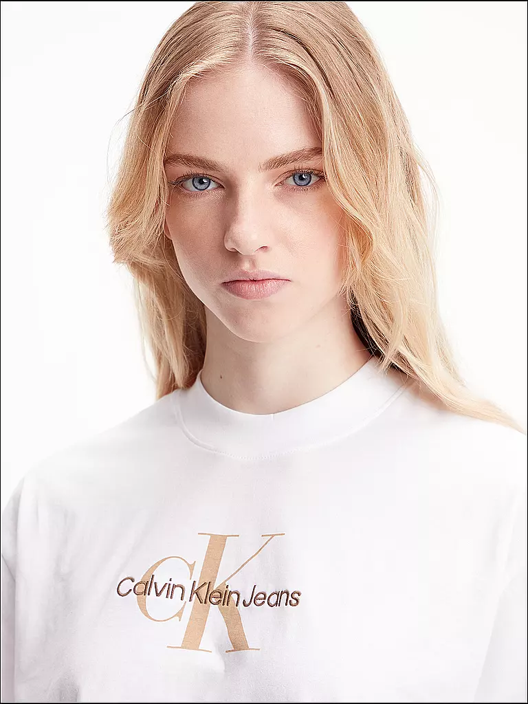 CALVIN KLEIN JEANS | T-Shirt Cropped Fit | weiss